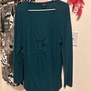 Torrid Deep Teal Long Sleeve Top